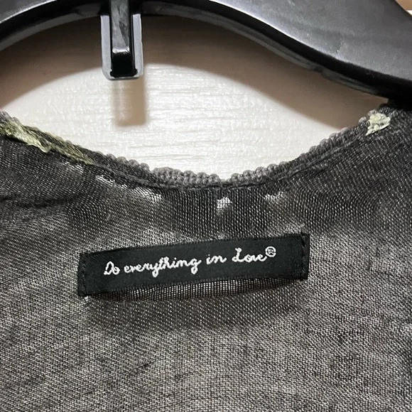 Do Everything in Love Women’s Coverup brown w/embroidered flower detail.One Size - Picture 2 of 4